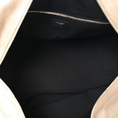 Saint Laurent Lambskin Embossed Logo Holdall Bag Beige 5 of 10