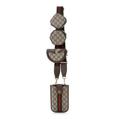 Gucci GG Supreme Monogram Web Ophidia Mini Multiway Bag Beige Ebony 1 of 14