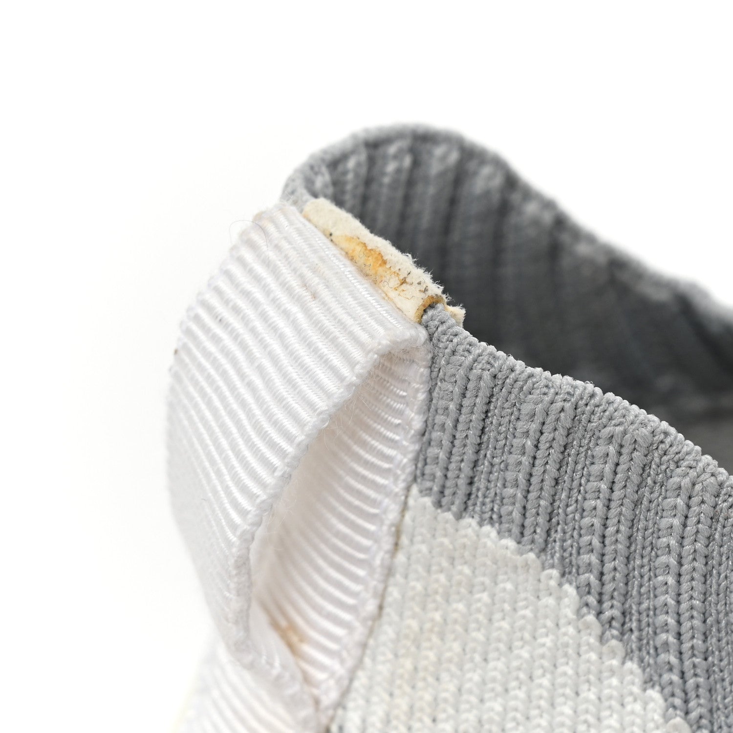 Chanel Fabric Suede Calfskin Stretch CC Sneakers 37.5 White Grey 12 of 12