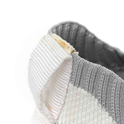 Chanel Fabric Suede Calfskin Stretch CC Sneakers 37.5 White Grey 12 of 12