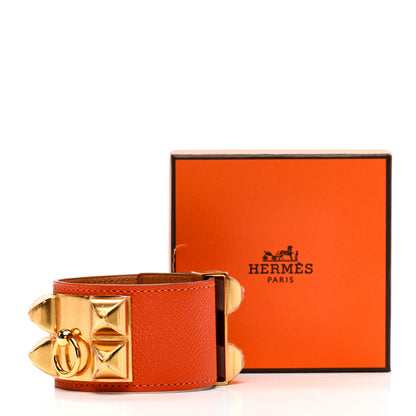 Hermes Epsom Collier De Chien CDC Bracelet S Orange 5 of 5