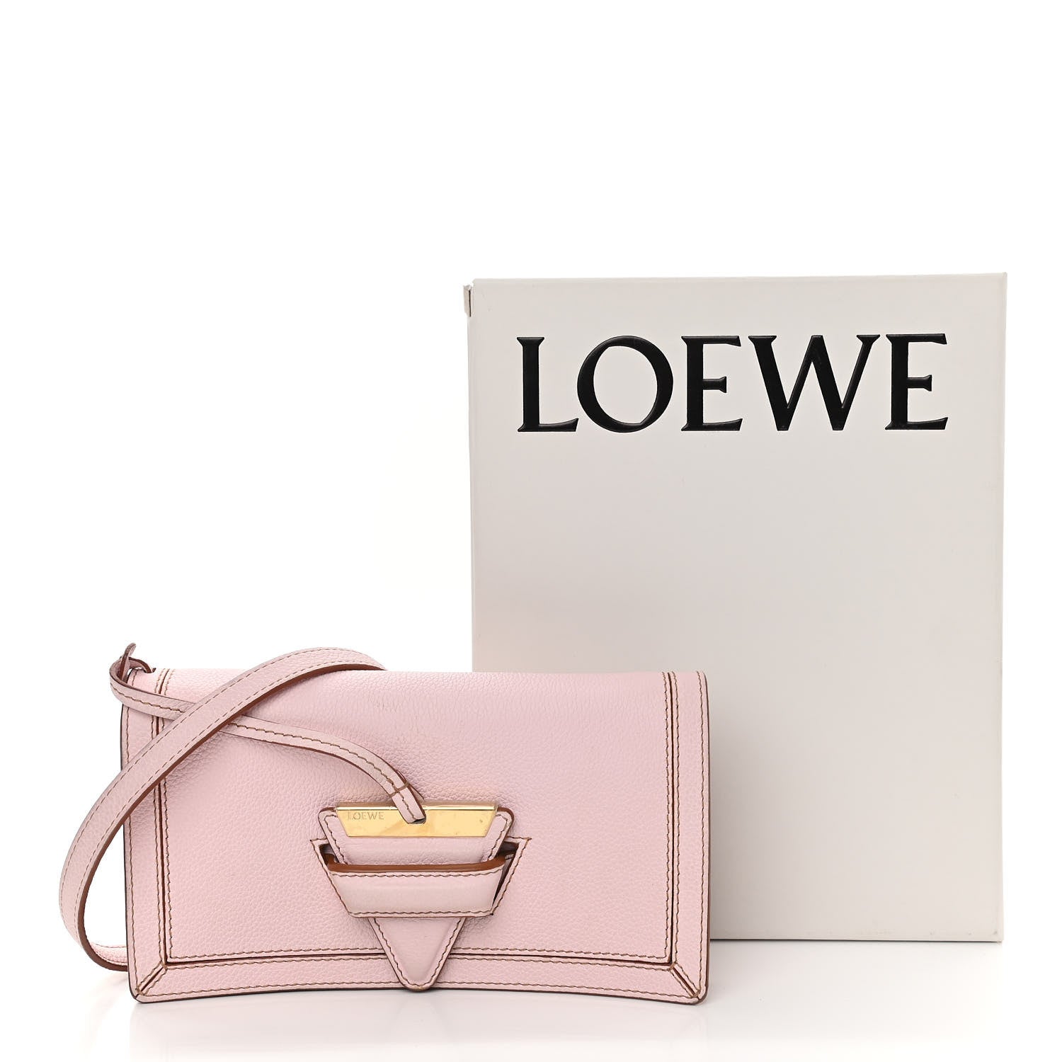 Loewe Grained Calfskin Mini Barcelona Shoulder Bag Rosa 11 of 11