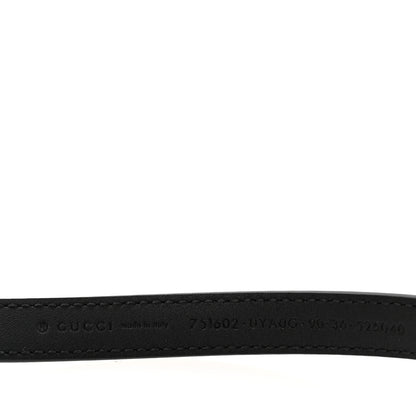 Gucci Plutone Calfskin Gucci Buckle 20mm Thin Belt 90 36 Black 5 of 5
