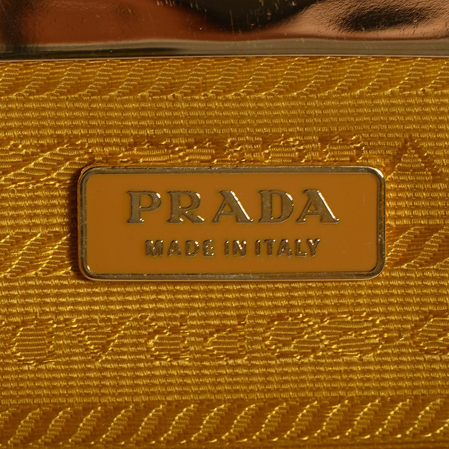 Prada Ostrich Frame Coin Purse Soleil 8 of 9