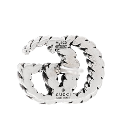 Gucci Sterling Silver Torchon Double G Earrings 4 of 5