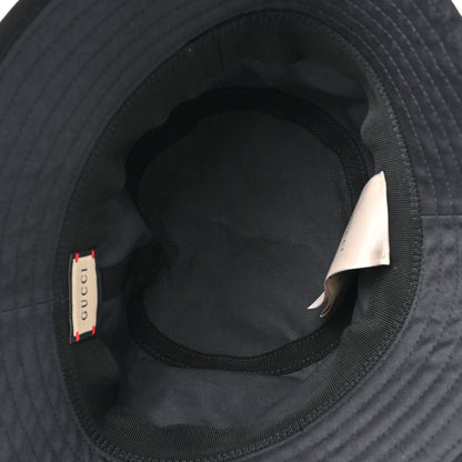Gucci Cotton Logo Cabris Bucket Hat M Navy Blue 5 of 7