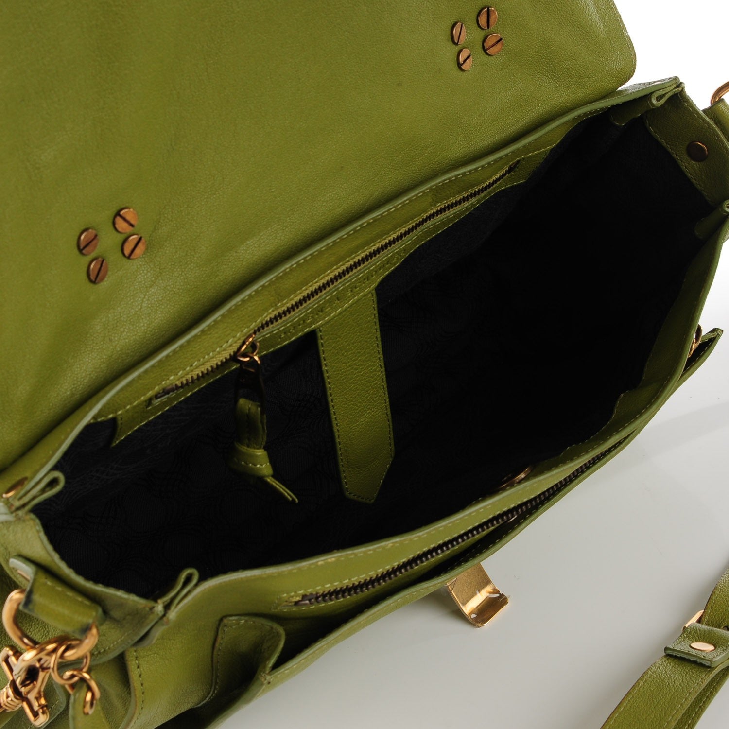 Proenza Schouler Lambskin Medium PS1 Satchel Olive 5 of 12