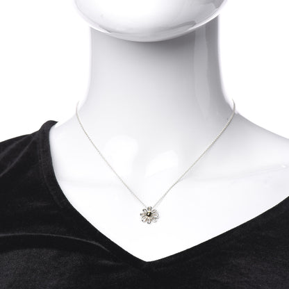 Tiffany Sterling Silver 18K Yellow Gold Daisy Pendant Necklace 2 of 6