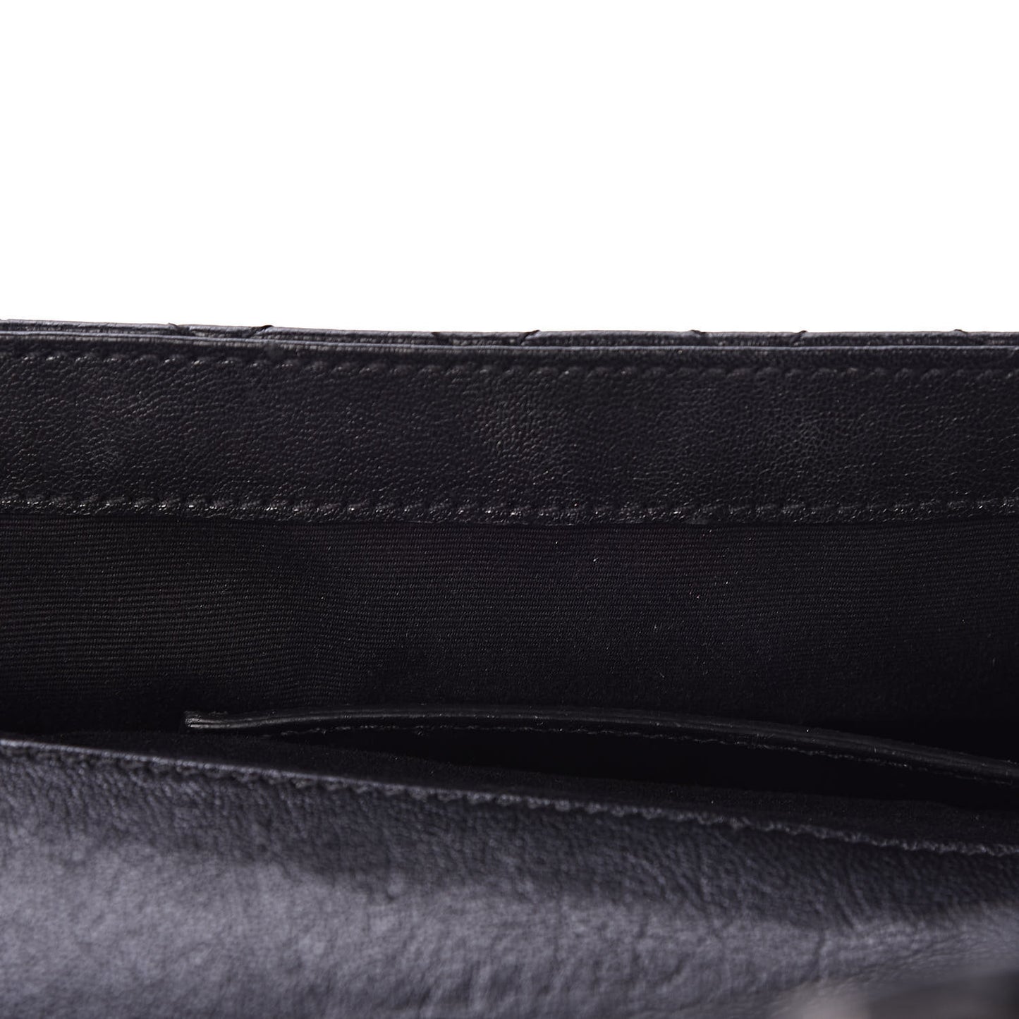 Sheepskin Tri-Quilt Monogram Medium College Bag Black