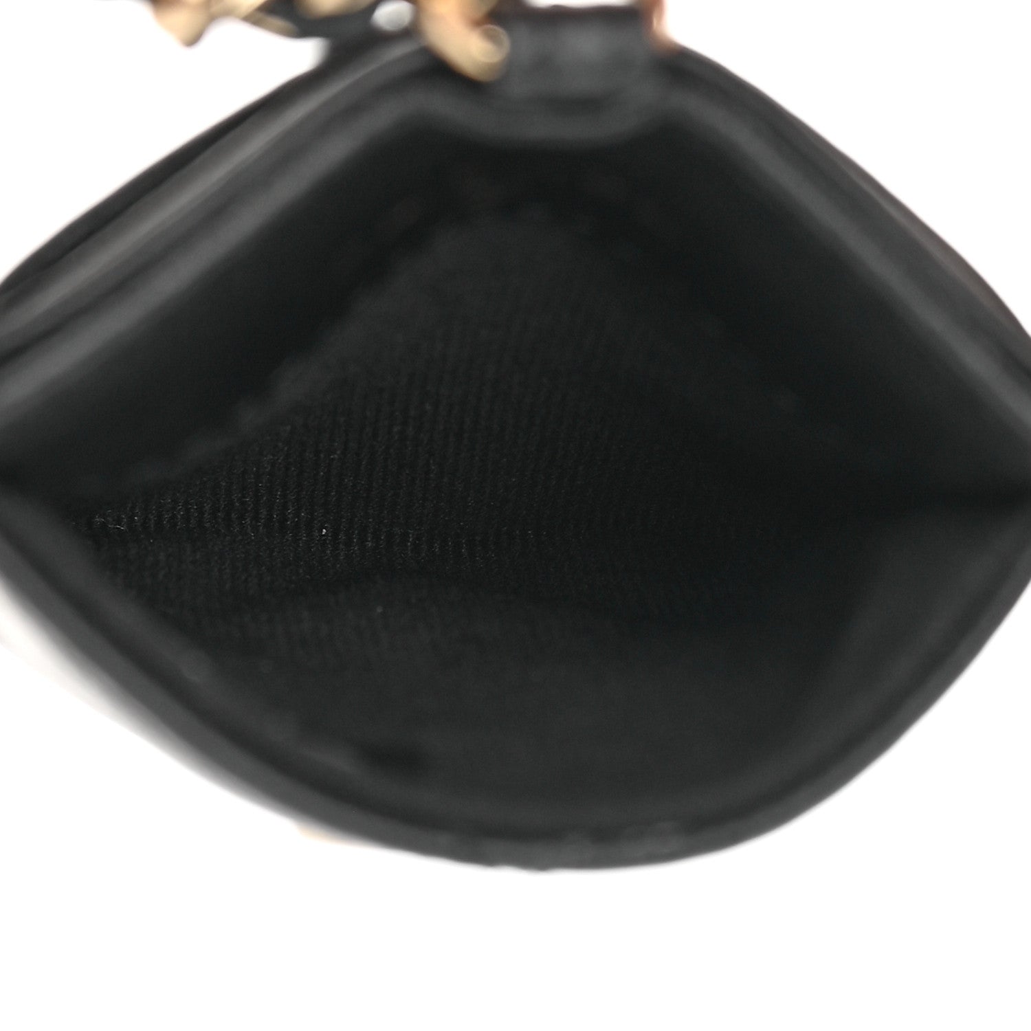 Chanel Caviar Quilted Tiny CC Card Holder On Chain Black 5 of 10
