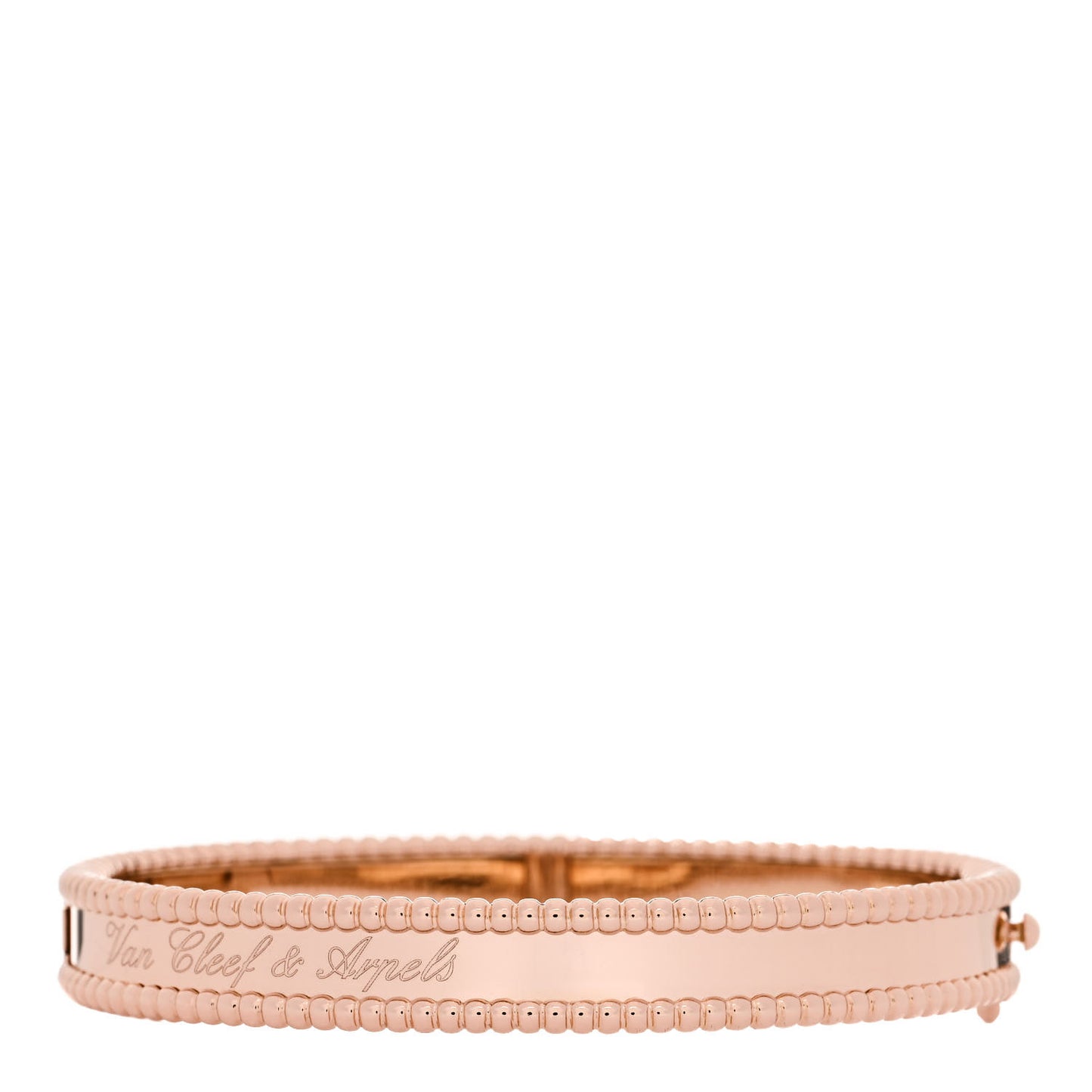 18K Rose Gold Perlee Signature Bangle Bracelet S