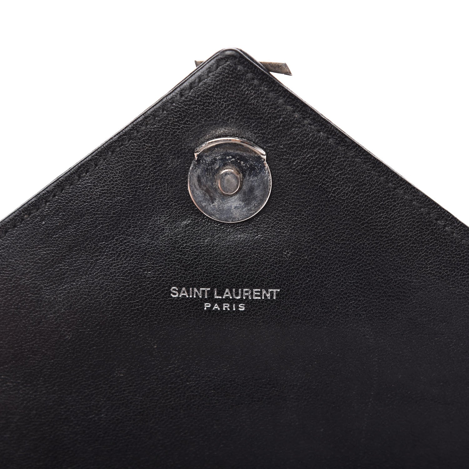 Saint Laurent Sheepskin Tri-Quilt Monogram Medium College Bag Black 9 of 10