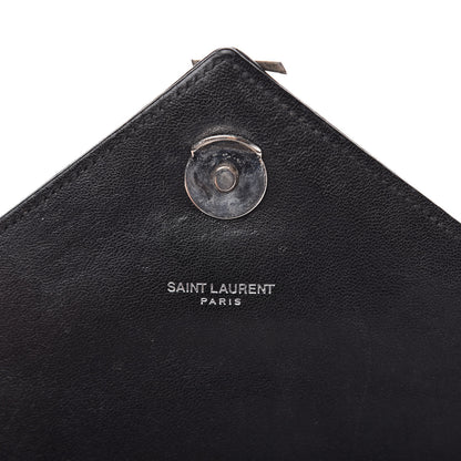Saint Laurent Sheepskin Tri-Quilt Monogram Medium College Bag Black 9 of 10