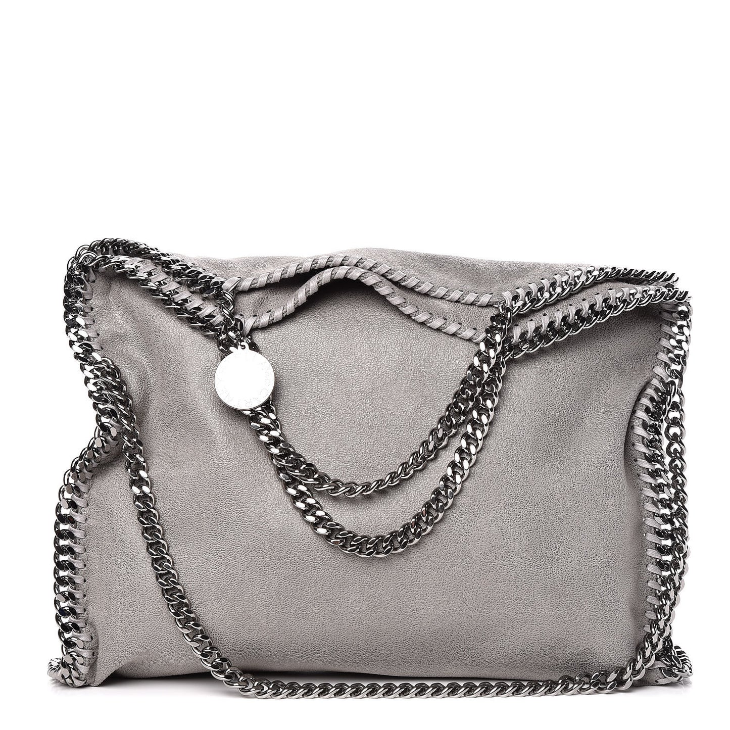 Shaggy Deer Falabella Fold Over Tote Grey