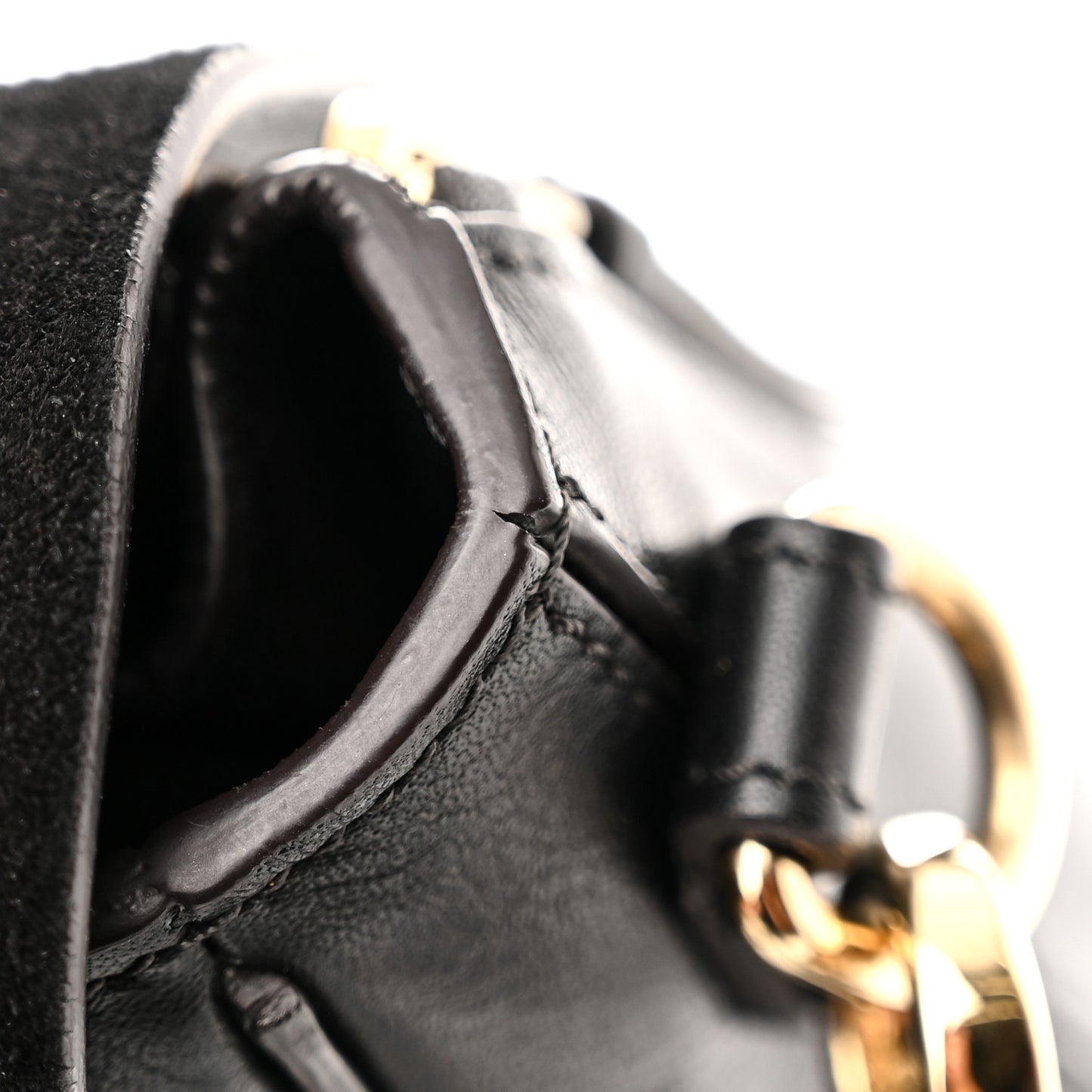 Suede Calfskin Mini Faye Backpack Black