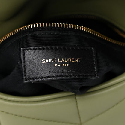Saint Laurent Lambskin Quilted Toy Loulou Puffer Monogram Chain Satchel Light Pistache 7 of 12