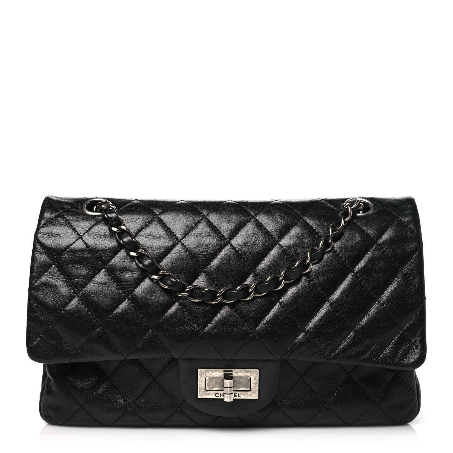 Chanel Aged Calfskin Quilted 2.55 Reissue 225 Flap Black 1 of 11