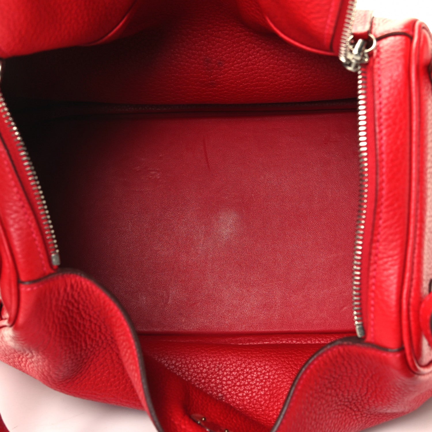 Hermes Taurillon Clemence Lindy 30 Rouge Casaque 4 of 4