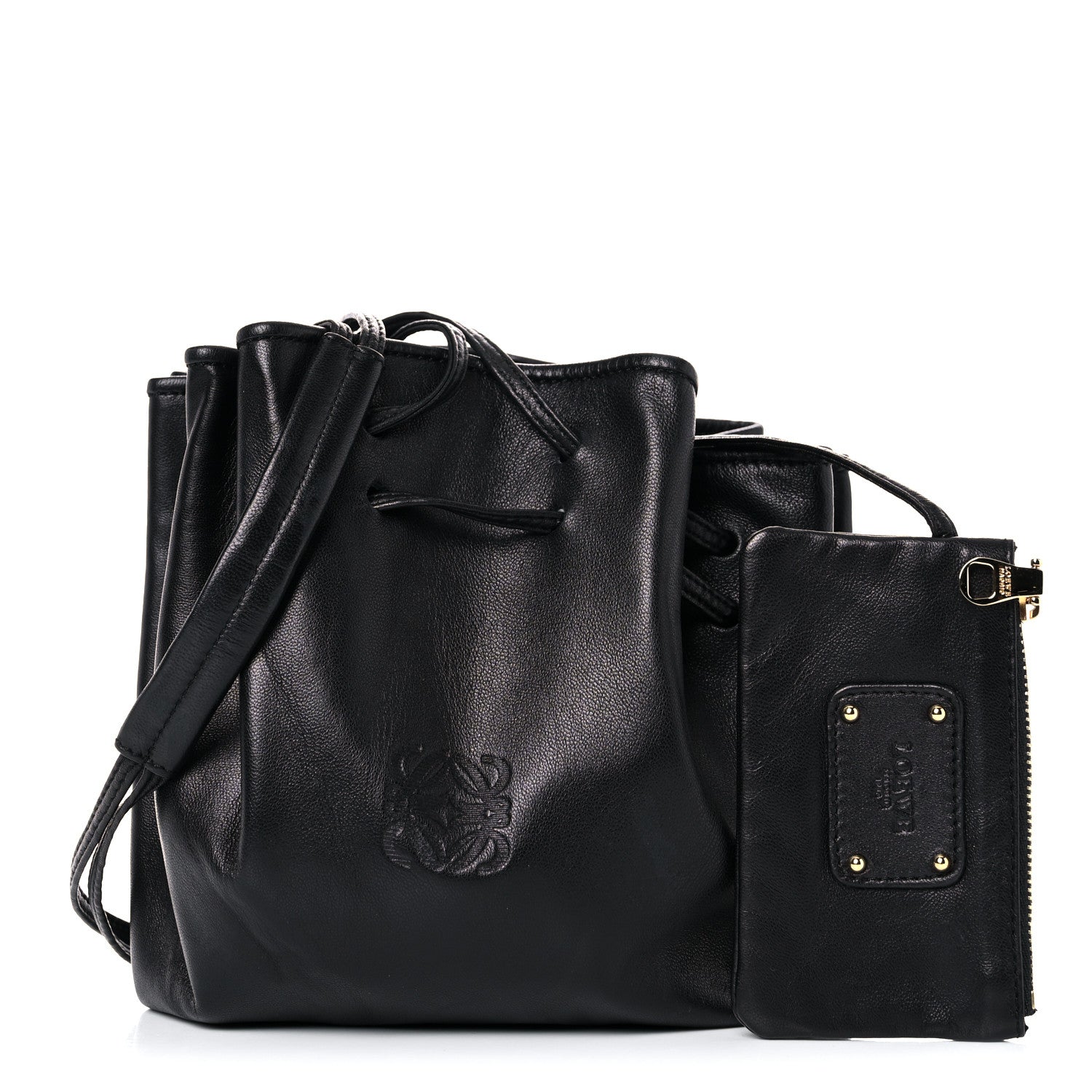 Loewe Calfskin Drawstring Bag Black 1 of 8