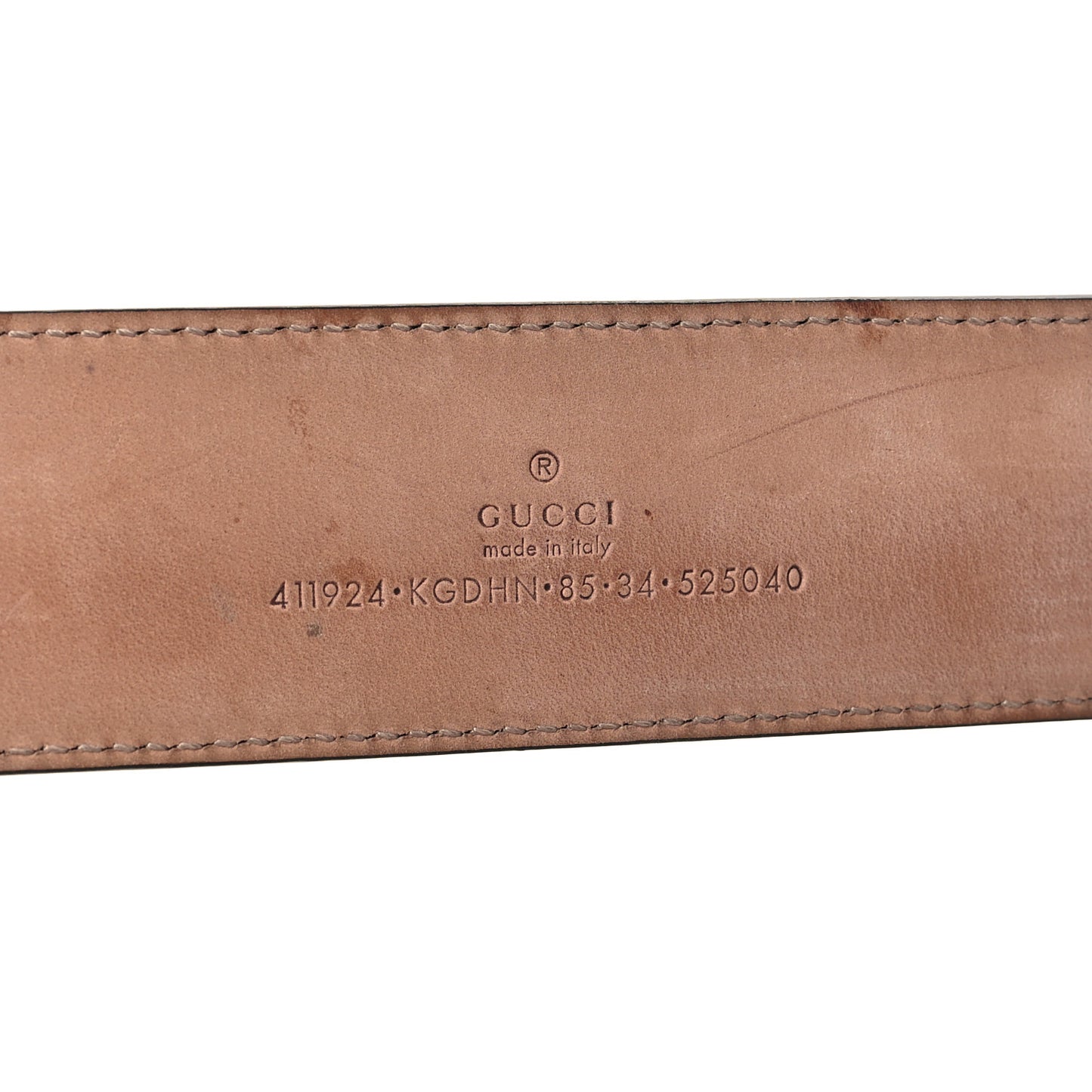 GG Supreme Monogram Selleria Calfskin Interlocking G 40mm Belt 85/34 Beige Ebony Cocoa