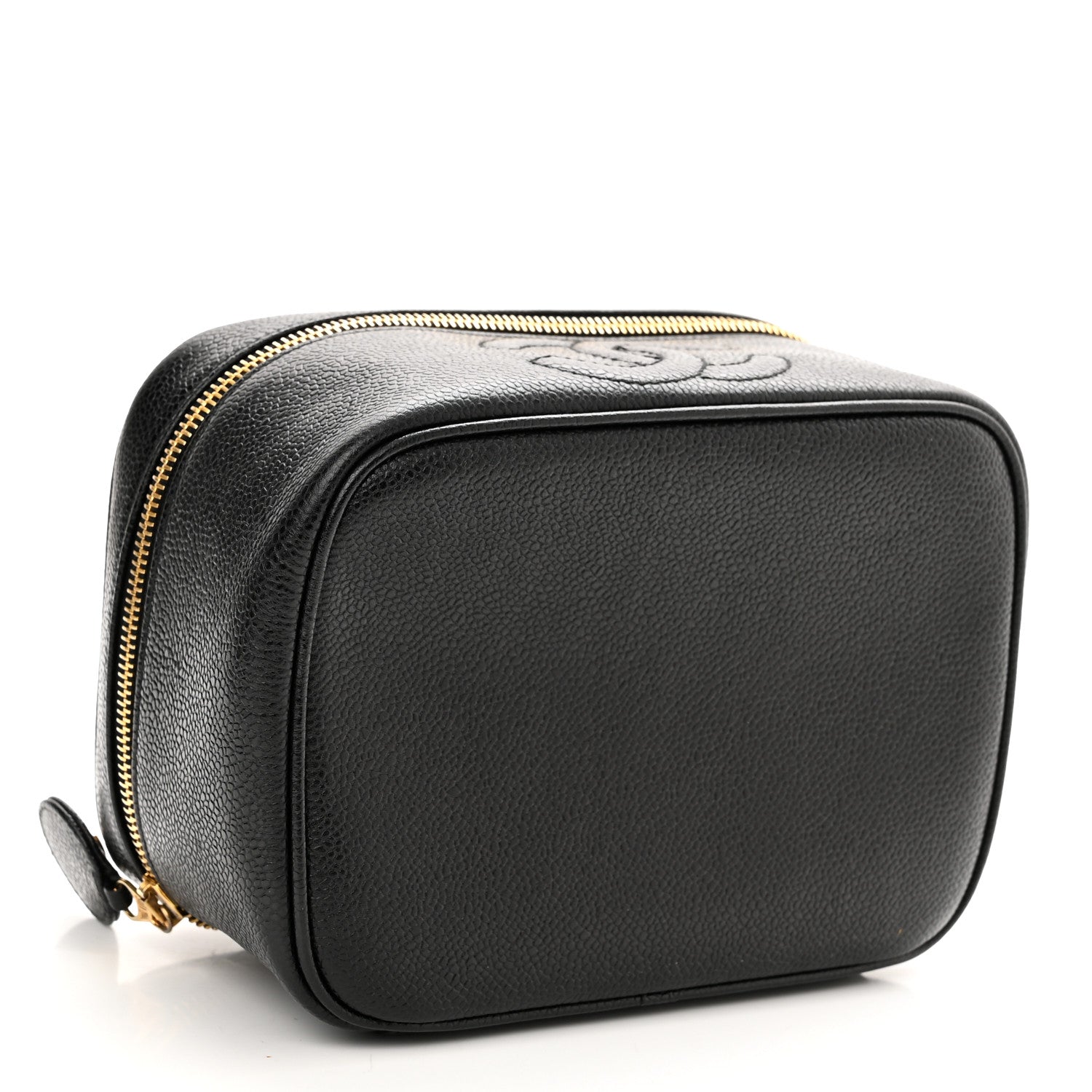 Chanel Caviar CC Vanity Cosmetic Case Black 4 of 11