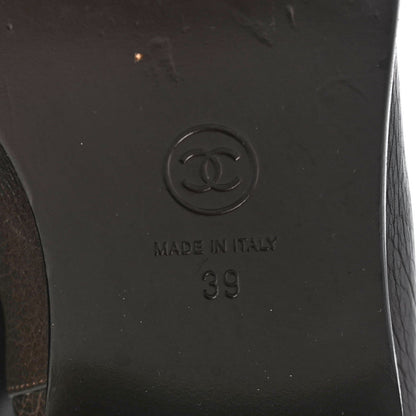 Chanel Calfskin Knee High Boots 39 Brown 6 of 11