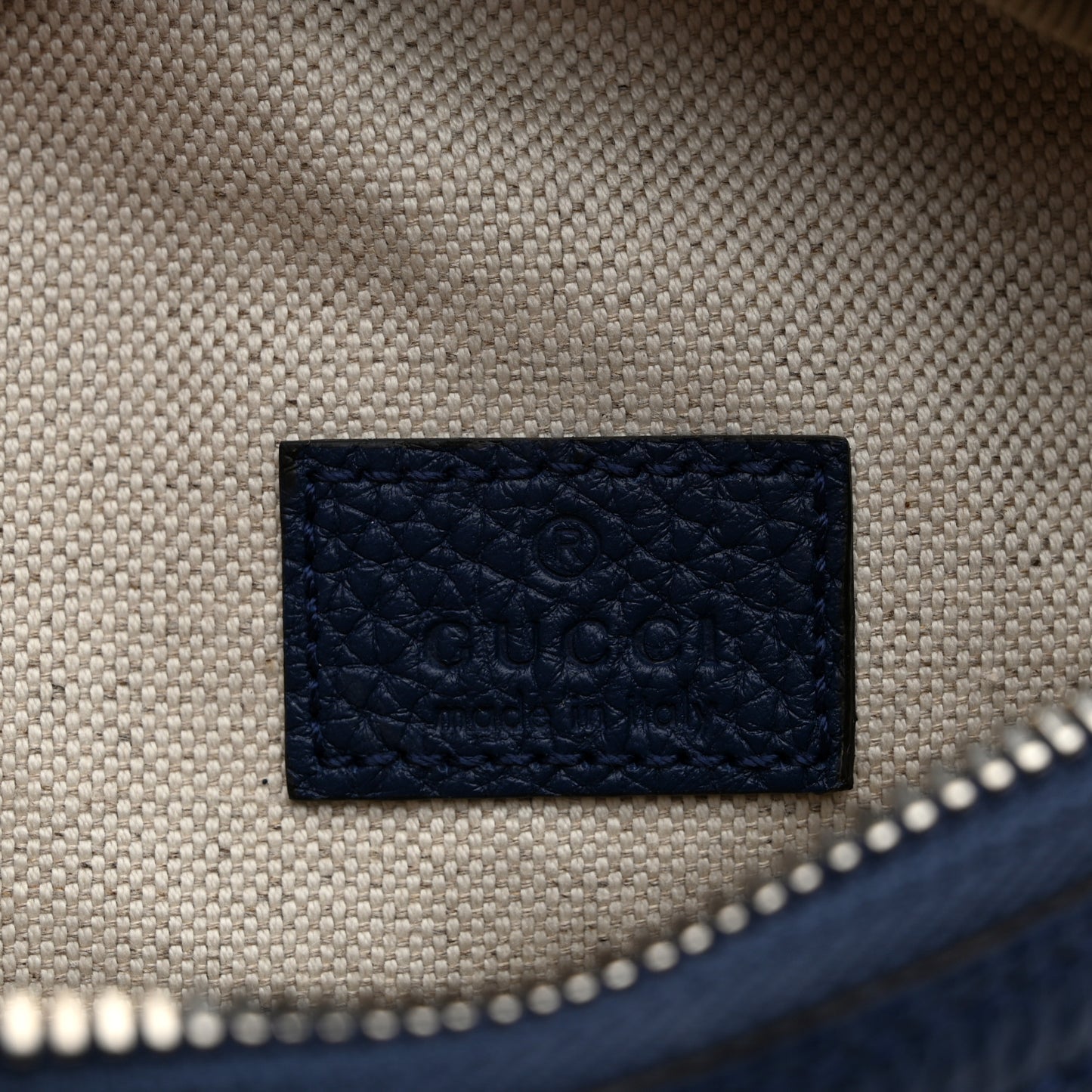 Piuma Calfskin Jumbo GG Embossed Small Belt Bag Royale