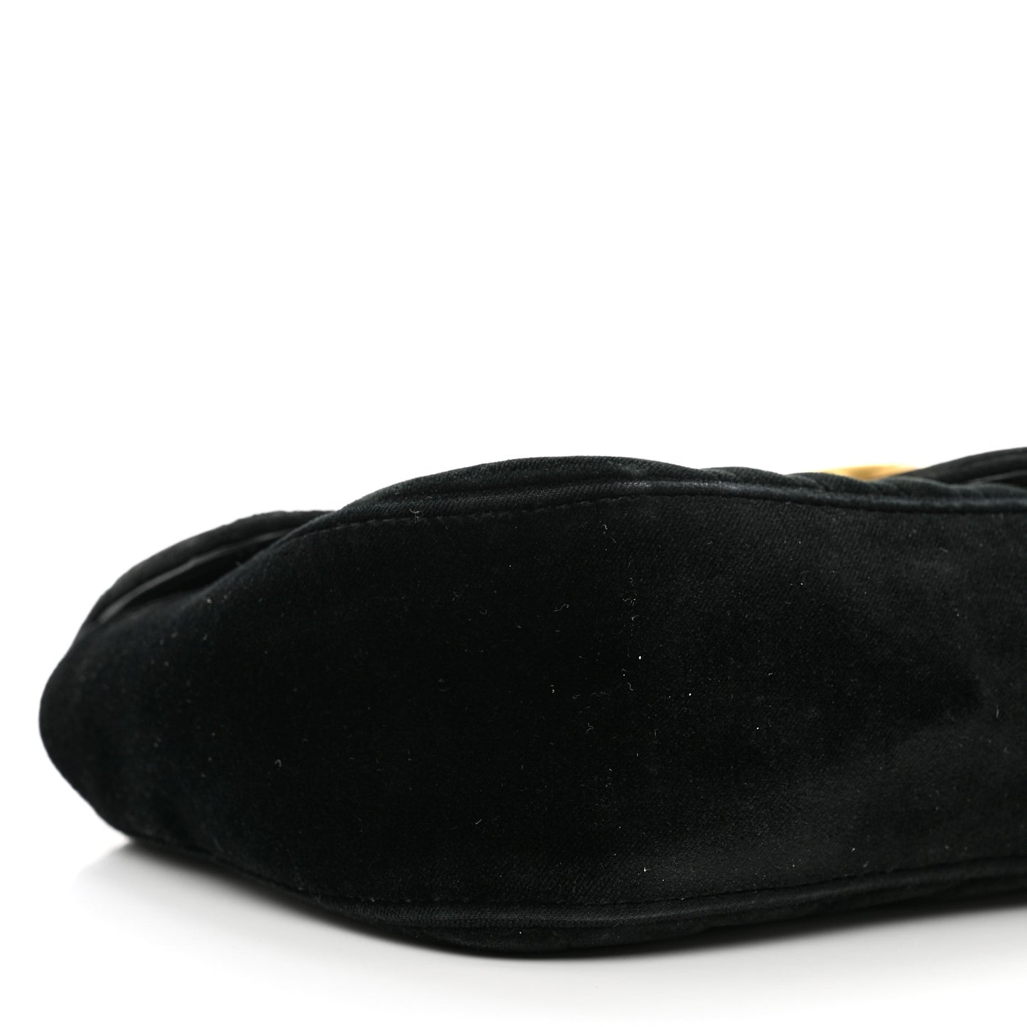 Velvet Matelasse Small GG Marmont Shoulder Bag Black
