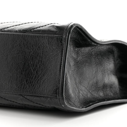 Saint Laurent Crinkled Calfskin Matelasse Monogram Large Niki Shopper Tote Black 10 of 13