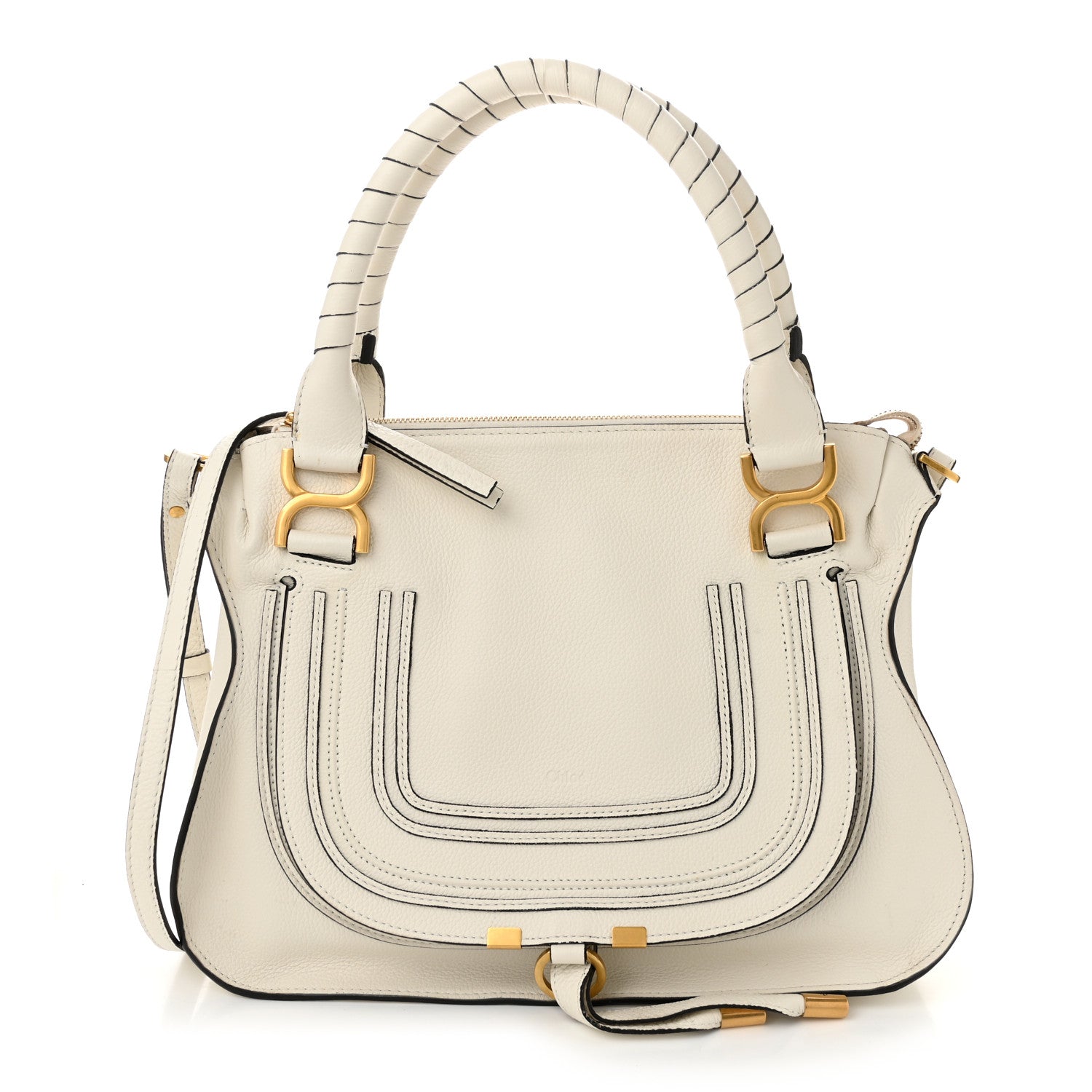 Chloe Calfskin Medium Marcie Satchel White 1 of 12