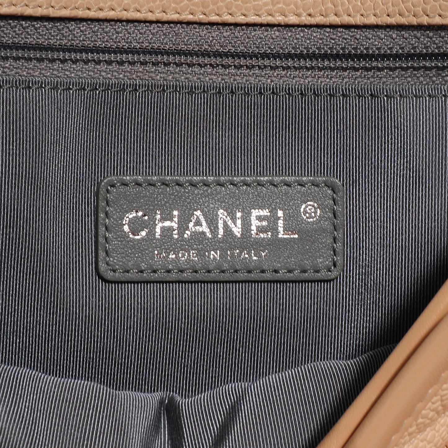 Caviar French Riviera Large Flap Beige