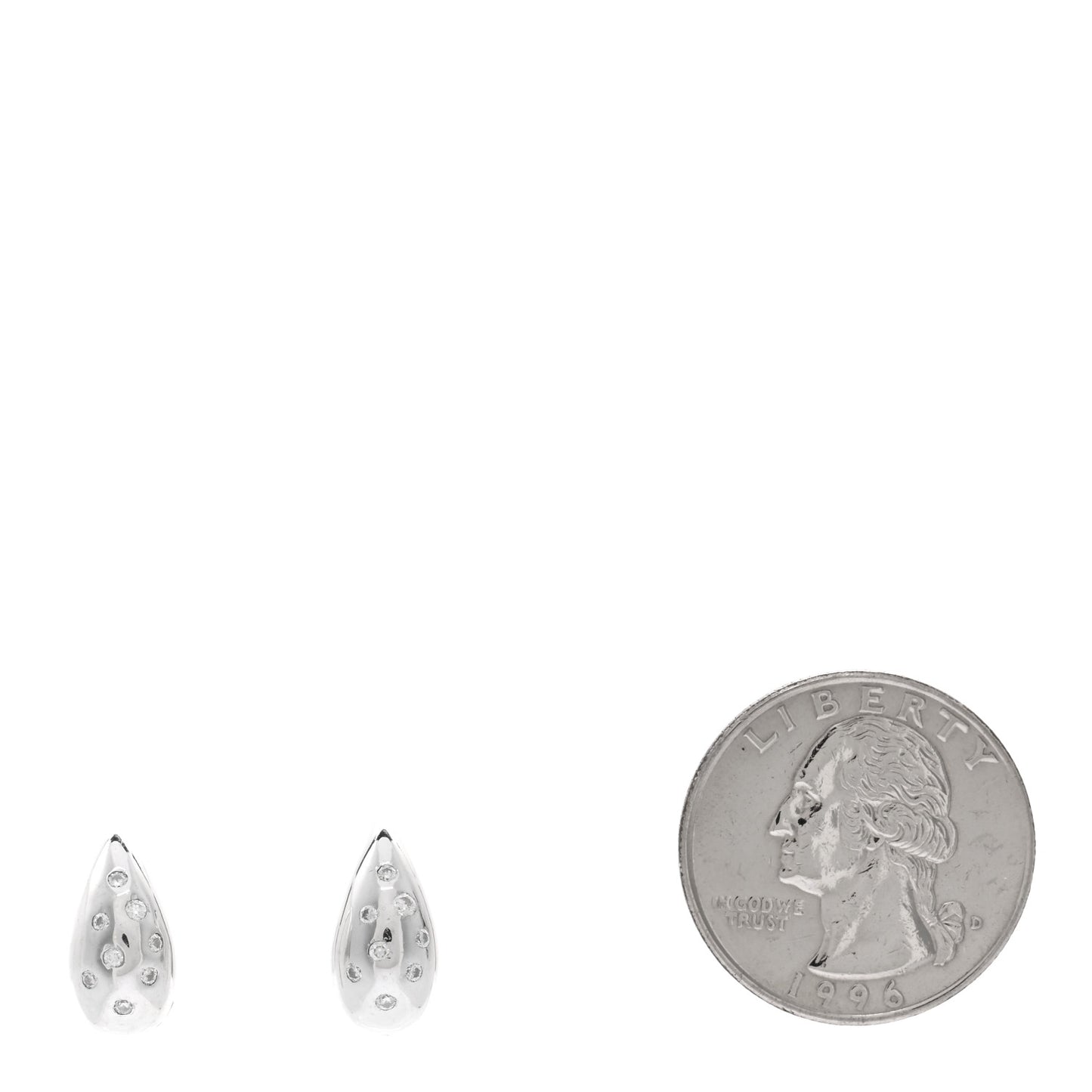 Sterling Silver Diamond 15mm Pure Form Earrings