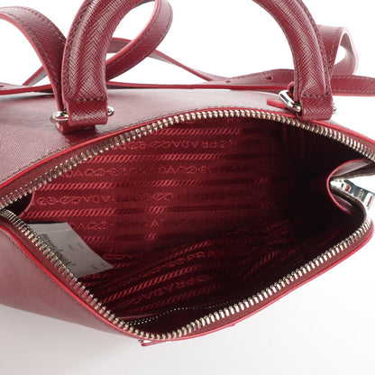 Prada Saffiano Lux Promenade Backpack Cherry 5 of 9