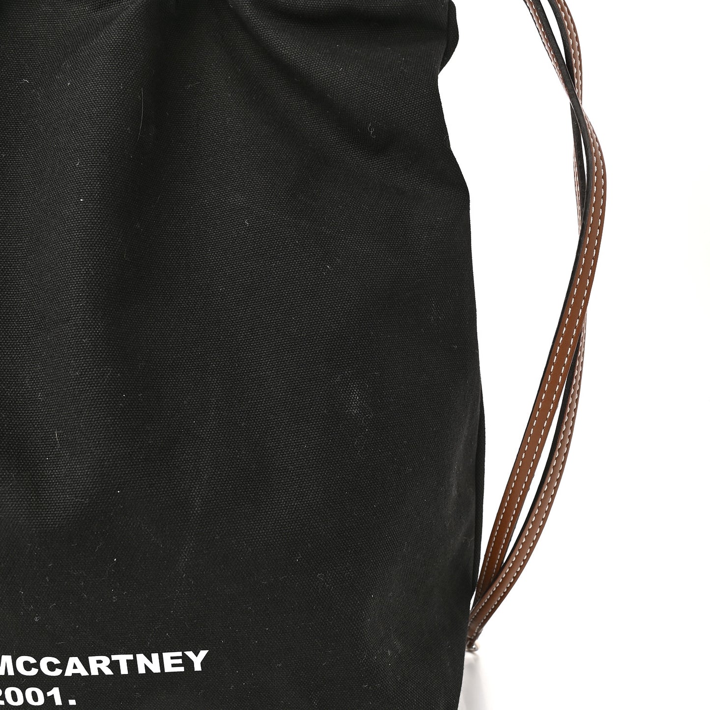 Canvas Printed Drawstring Tote Bag Black