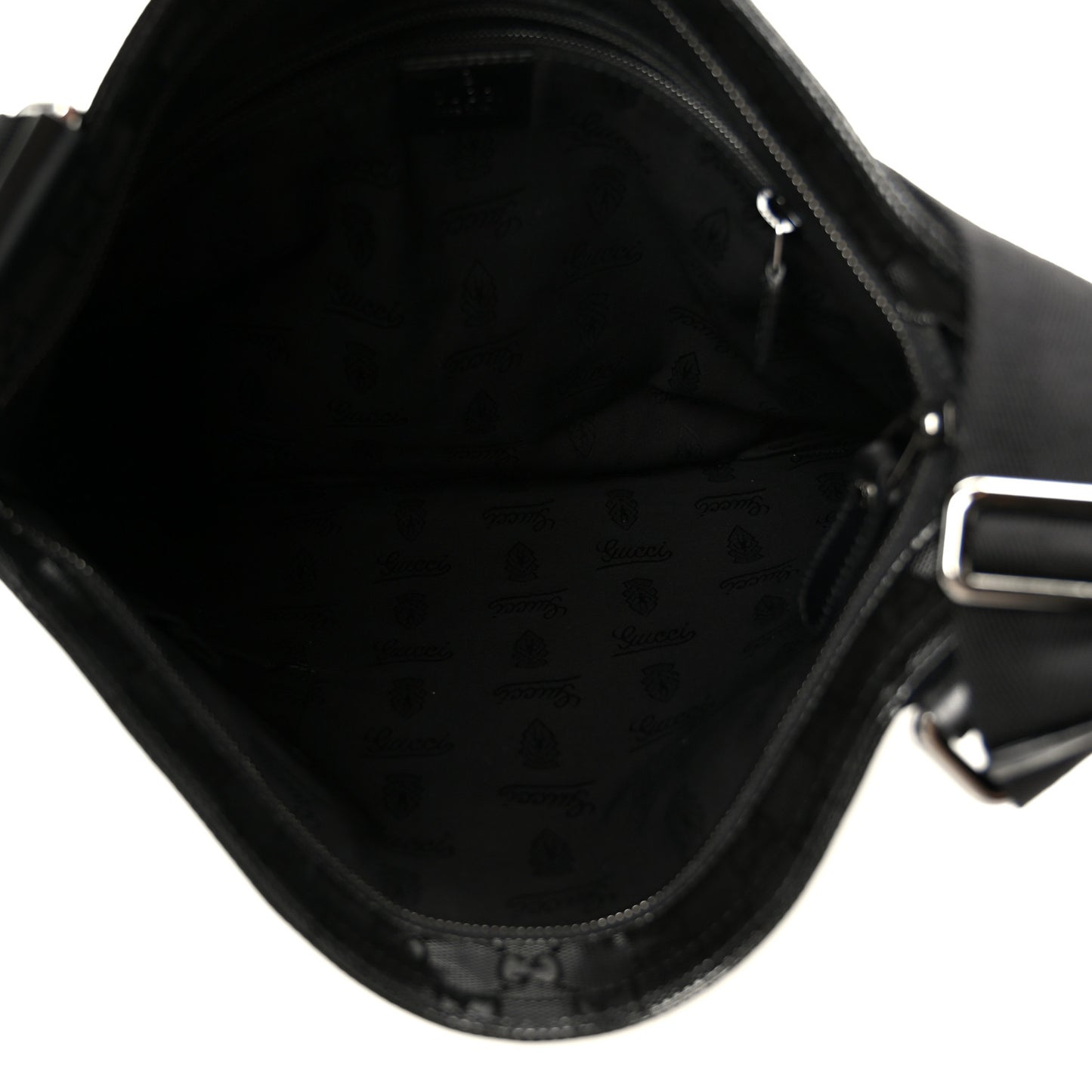 Imprime Monogram Medium Flat Messenger Bag Black