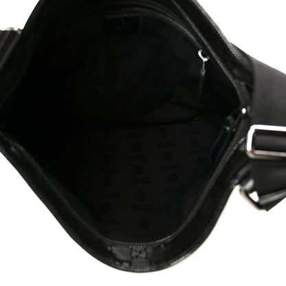 Gucci Imprime Monogram Medium Flat Messenger Bag Black 5 of 12