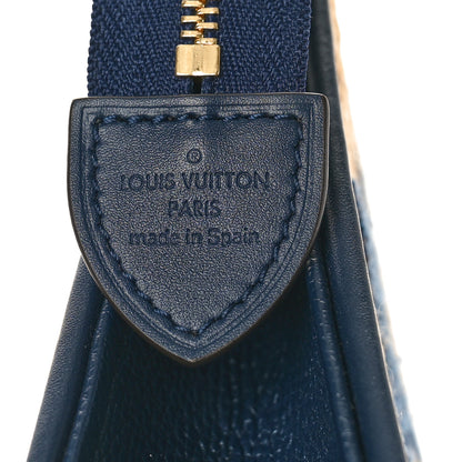 Louis Vuitton Raffia Calfskin Monogram Giant Toiletry Pouch 26 Blue 6 of 11