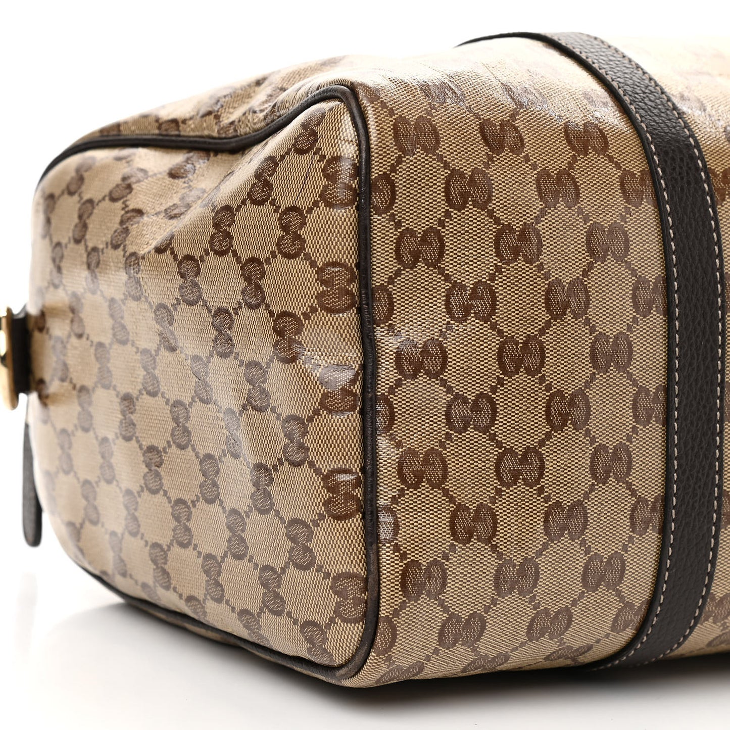 Crystal Monogram Medium Joy Boston Dark Brown