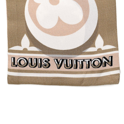 Louis Vuitton Silk Monogram Marbles Classic Bandeau Kaki Beige White 2 of 5