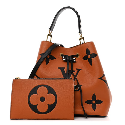 Louis Vuitton Empreinte Monogram Giant Crafty Neonoe MM Caramel Black 1 of 11