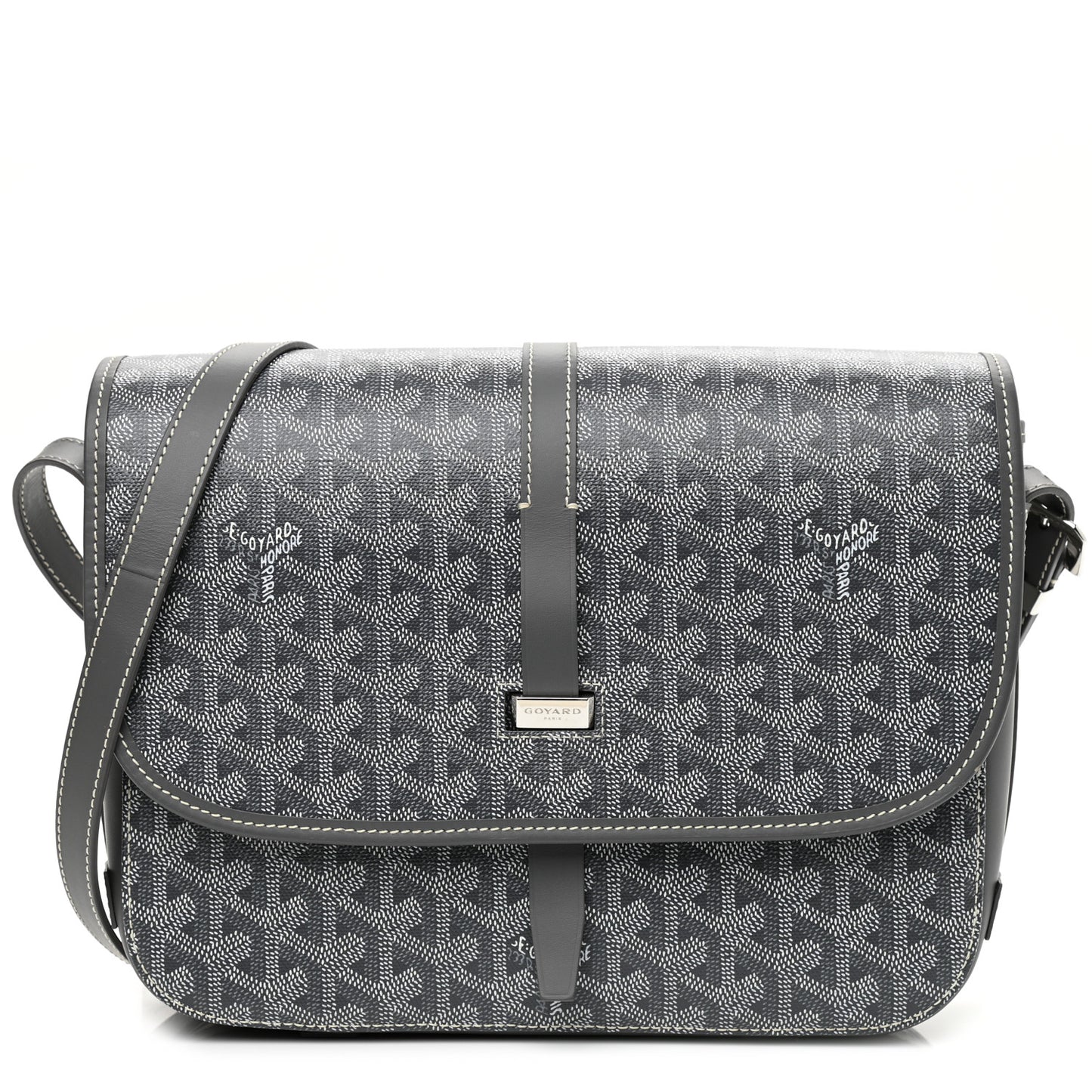 Goyardine Belvedere II MM Messenger Bag Grey