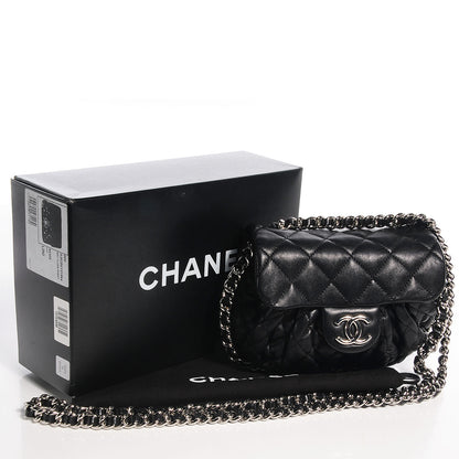Chanel Washed Lambskin Mini Chain Around Messenger Black 5 of 9