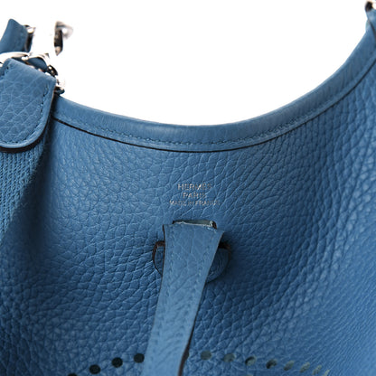 Hermes Taurillon Clemence Evelyne TPM Bleu Zanzibar 6 of 11