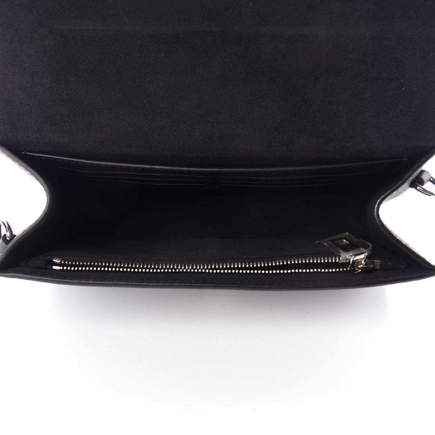 Calfskin Lockme Clutch Black