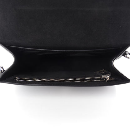 Louis Vuitton Calfskin Lockme Clutch Black 5 of 11