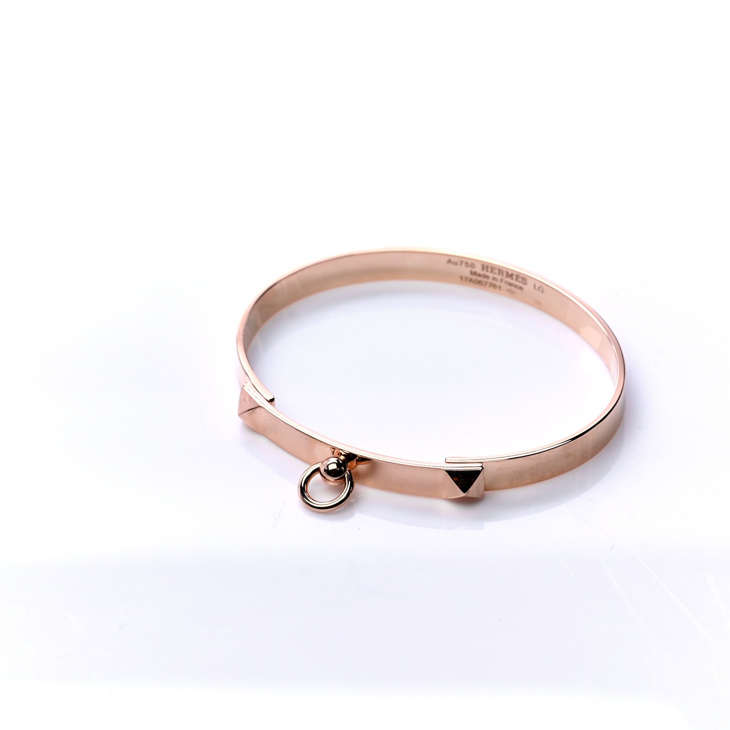 Hermes 18K Yellow Gold PM Collier De Chien Bracelet LG 4 of 7