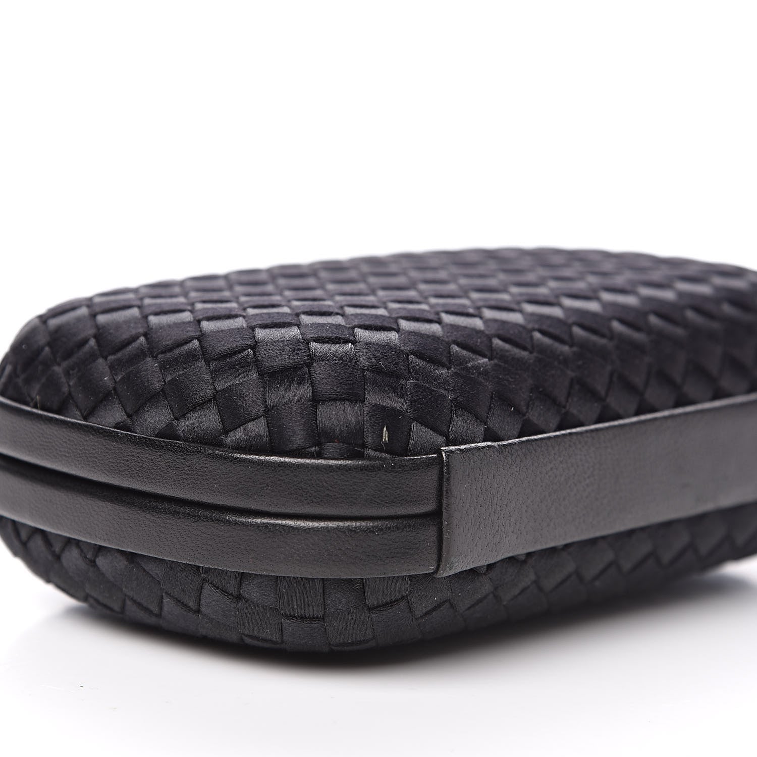 Bottega Veneta Satin Intreccio Impero Knot Clutch Black 7 of 11