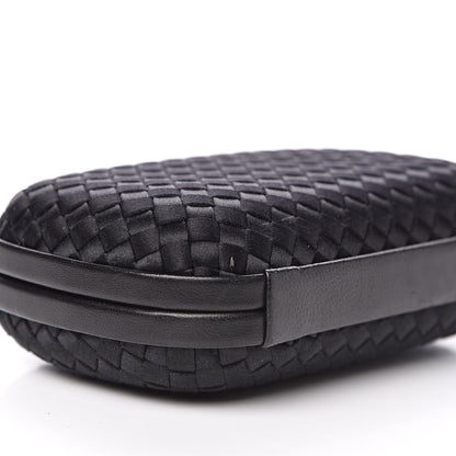 Bottega Veneta Satin Intreccio Impero Knot Clutch Black 7 of 11