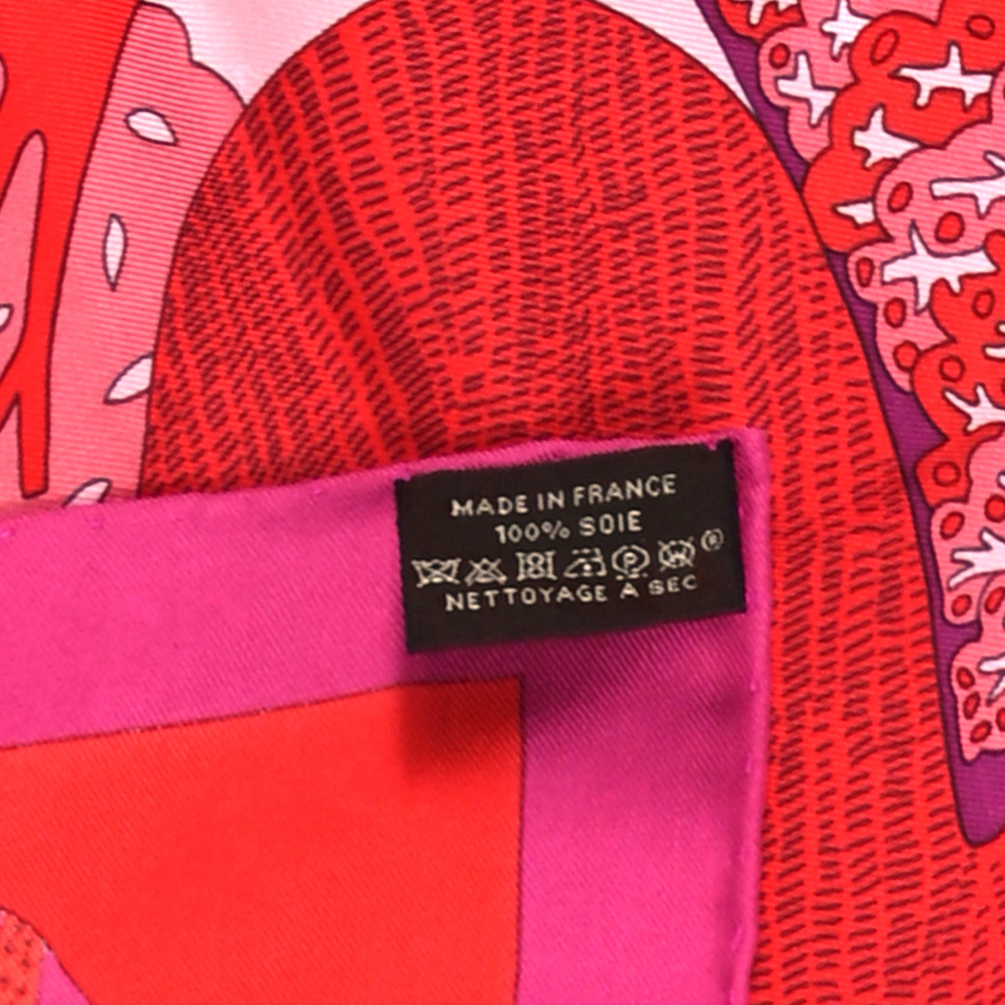 Silk A Travers Champs Scarf 90 Fuchsia Rouge Rose