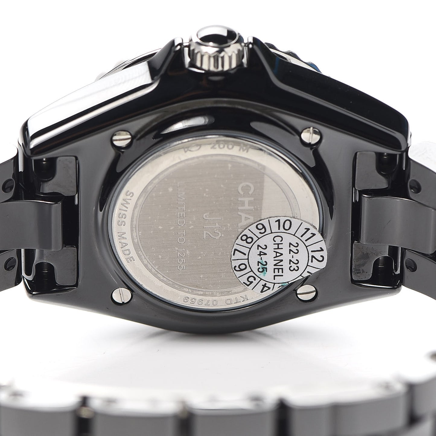 Stainless Steel Ceramic 33mm J12 Electro Quartz Watch Black